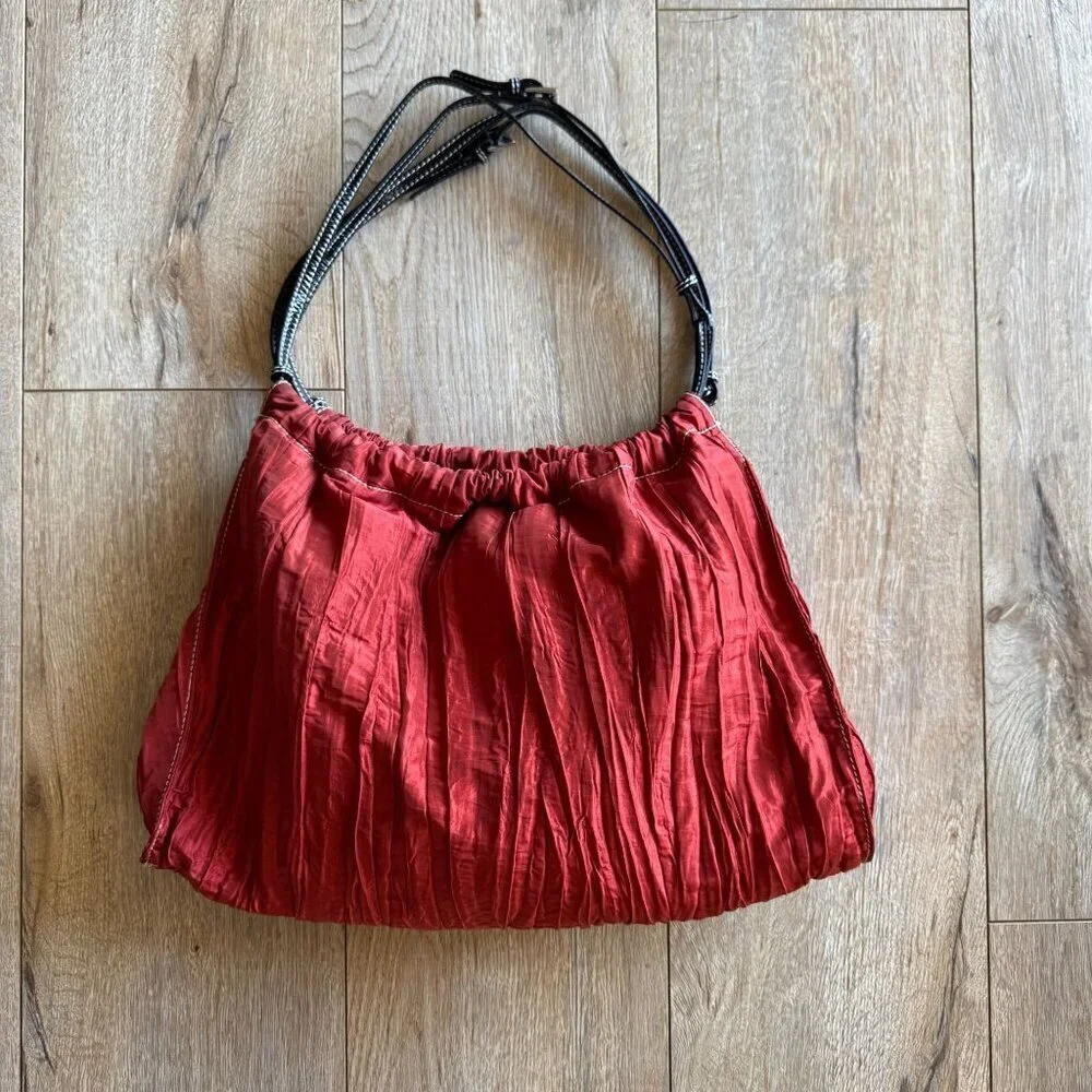 Jean Pierre Klifa X anteprima-nueve Crinkle Fabric Double Strap Shoulder Hobo